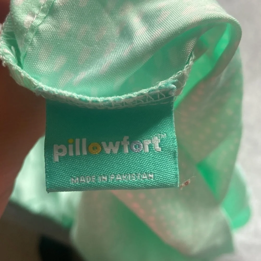 Mint Green Pillowcase with white detailing